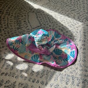 Tropical Print Kids Sun Hat